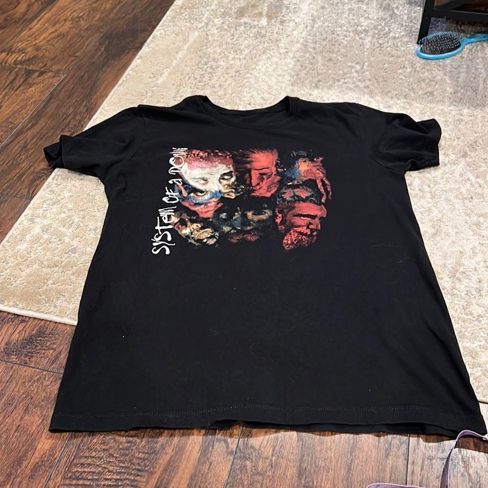 System of a Down Metal Band Shirt size Large  Vintage black no size tag check